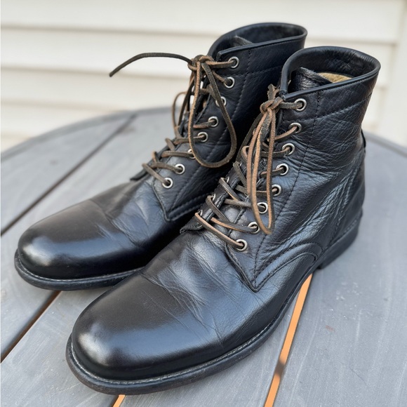 Frye Tyler Black Leather Men\'s Boots main image 8